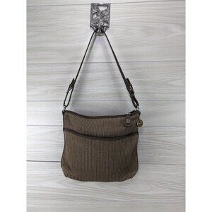 The Sak Light Brown Crochet Knit Shoulder Bag Purse